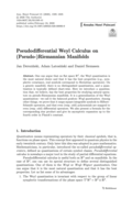 Thumbnail of 'Pseudodifferential Weyl calculus on (pseudo-)Riemannian manifolds'