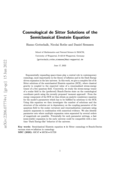 Thumbnail of 'Cosmological de Sitter solutions of the semiclassical Einstein equation'