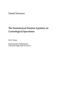 Thumbnail of 'The semiclassical Einstein equation on cosmological spacetimes'